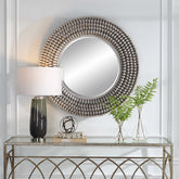 PORTSIDE ROUND MIRROR, GRAY - Hedi's Furniture
